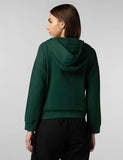 Fyltr Women'S Drop Shoulder Hoodie With Lace Up Neck Detailing & Contrast Drawcord,Enchanted Evergreen,Enchanted Evergreen,2Xl