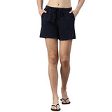 Enamor E062 Basic Cotton Shorts,NavyApparel,M
