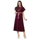 Oomph! Midi Dresses For Women, Beach, Purple - Md69