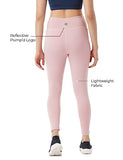 Pumpd Womens Stretchable Leggings -Two Deep Side Pockets Ankle Length Lightweight Anti-Odor Squat Proof Dry Tech Ultra Soft Seams,Pink Strokes,Pink Strokes,2Xl