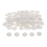 Merishopp 4X100 Candy Color 2Holes Round Resin Button For Sewing Craft Scrapbook 1Cm White