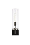 Living District Savant 1-Light Metal Wall Sconce In Black And Clear