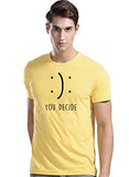 Adro You Decide Mens Printed T-Shirts (Rnr-M-Dec-Ly_Light Yellow_L)