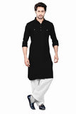 Be Active Men'S Solid Pathani Black Kurta Set || Men Kurta Pajama || Men Kurta Pajama Set || Kurta Pajama For Men (Rfsp0002 1 (B