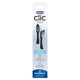 OralB Clic Toothbrush Ultimate Clean Replacement Brush Heads, Black, 2 Count