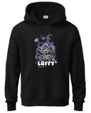 Adro Men'S Cotton Blend Neck Hooded Sweatshirt (H24-Luffy-Bl_Black