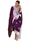 Gosriki Women'S Rayon Blend Embroidered Straight Kurta With Pant & Dupatta (Vimurat Violet-Nw-Gs_M_Violet_Medium),Violet,,B0CYH7TG1R