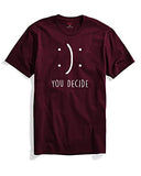 Adro You Decide Mens Printed T-Shirts (Rnr-M-Dec-Mr_Maroon_Xl)