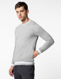 Fyltr Men'S Crewneck Sweatshirt With Stripe Rib Detail - Full Sleeve | Utility Pockets | Casual Winterwear For Men,Grey-Tastic,Grey-Tastic,S