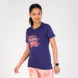 Rupa Colors Playsure Printed Cotton Blended Round Neck Women'S T-Shirt Short-Sleeve Pack Of 1,NavyApparel,XL