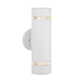 Cerdeco Modern Porch Light Outdoor Wall Lighting Cylinder Wall Sconce White Finished