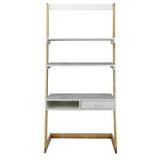 Freestanding Ladder Desk With Drawer, Solid American Maple Frame