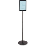 DoubleSided Magnetic Sign Stand, 8 1/2 x 11 Insert, 56 High, Clear/Black