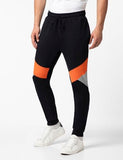 Fyltr Men'S Colourblock Joggers With Elasticated Waist And Contrast Drawstrings,Every Ebony,Every Ebony,36