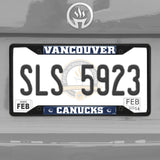 Vancouver Canucks Metal License Plate Frame Black Finish