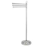 Kingston Brass Cc2021 Pedestal Towel-Bar In Three Level Height With White Box, Polished Chrome,39-1/2-Inch Height, 10-Inch Base