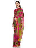 Dhruvi Trendz Womens Kanchipuram Cotton & Silk Saree With Blouse Piece (Dt-S1115&S1204_Multi & Rama Green)