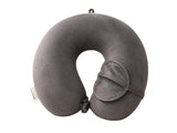 Divcoll Memory Foam Travel Neck Pillow, Grey