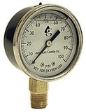 Water Well Pump Liquid Filled Side Lower Mount Pressure Gauge 0 to 100 PSI, 1/4 MNPT