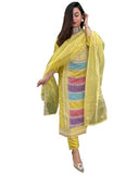 Anni Designer Women'S Rayon Viscose Straight Embroidered Kurta With Pant & Dupatta (Art Lemon-Vks01_M_Green_Medium),Green,M