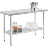 Global Industrial™ 430 Stainless Steel Table 72 X 30 Galvanized Undershelf