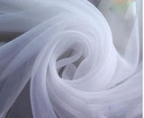 60 Wide (5ft Wide) White Sheer Chiffon Fabric Perfect for Draping Panels and Masking for Weddings & Events (1 Yard)