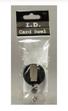 Baumgartens 68844 ID Card Reel w/Sprg ClipBlack Pack of 12