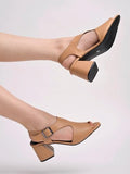 Shoetopia Solid Pointed Toe Tan Pumps For Women & Girls /Eu38,Bronze,5,B0DJJXFP7M