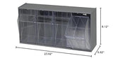 Quantum Clear Tip Out Bin System, Gray