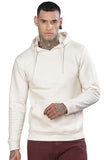 Adro Men'S Cotton Neck Hooded Sweatshirt (H24-M-Pln-Ws_White Sand,White SandApparel,S