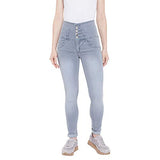 Nifty Women'S Denim Stretchable High Waist Jeans (1236, Grey, 32)