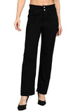 Nifty Women'S Denim Stretchable 2-Button Straight Fit Jeans (1472_Blk_34_Black_34)