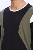 ADRO Men Full Sleeve T-Shirt | Soft Cotton Tshirt for Men|Casual Fashion Multi Color Full Sleeve Round Neck Tshirt for Men|FR24-OLBL-L,Black, Olive
