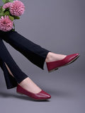 Shoetopia Women'S Cherrytextured Bellies Stylish Pointed Toe Flats For Office Casual & Daily Eu40,Cherry,7,B0DRJGNZJG