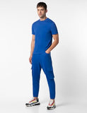 Fyltr Men'S Crewneck T-Shirt & Cargo Jogger Co-Ord Set - 100% Cotton | Half Sleeve T-Shirt| Jogger With Side & Cargo Pockets,Cosmic Cobalt,Cosmic Cobalt,2Xl