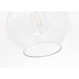 Living District Emett 1-Light Metal Pendant In Black And Clear Glass