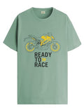 Adro Men'S Biker Design Printed 100% Cotton T-Shirt - Regular Fit, Printed T-Shirts For Men (Rn24-Ktm-Pt_Pista_L)
