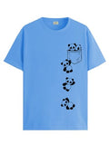 Adro Men'S Solid Regular Fit T-Shirt (Rn24-Poc-Sk_Sky Blue