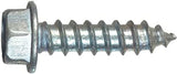 Hillman 70334 14 x 1 in. Metal Slotted Hex Head Sheet Metal Screws Zinc Plated Pack of 100