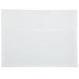 JAM PAPER Plastic Expansion Envelopes with Hook & Loop Closure - Letter Booklet - 9 3/4 x 13 with 1 Inch Expansion - White - 3/P