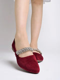 Shoetopia Girls Belly-Romeo Maroon Ballet Flat - 8 Uk (Girls-Belly-Romeo-Maroon),Maroon,8,B0CQK6G4WM