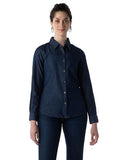 Inkd Women'S Regular Fit Shirt (Inkaw23Wsh-027_Deep Neptune,Deep Neptune,Deep Neptune,S