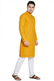 Divisive Men'S Sequince Embroidered Cotton Blend Slim Fit Kurta Pyjama Set (Dkrt21_Xl_Gold)