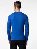 Fyltr Men'S Casual Crewneck Full Sleeve T-Shirt With Stab Stitched Front Pocket Detail,Cosmic Cobalt,Cosmic Cobalt,2Xl