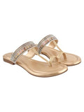 Shoetopia Chic Comfort Golden Kolhapuri Flats For Women & Girls /Eu41,Golden,8,B0F317XW7K