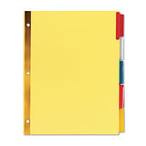 Universal Extended Insert Indexes Assorted Color 5Tab, Letter, Buff, 6 Sets/Box