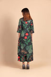 Anni Designer Women'S Rayon Blend Straight Printed Kurta With Palazzo (Capsicum Green_Xxl_Green_Xx-Large),Green,2XL,Rayon Blend,Regular,Kurta, Pants