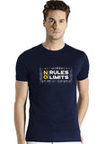 Adro No Rules No Limits Mens Printed T-Shirt (Rnr-M-Lim-Nb_Navy_L)