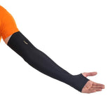 Xjarvis Premium Black Uv Tan Sunblock Protection With Thumb Hole Arm Sleeves Compression Cooling Unisex Hand Sleeves Made With Durable & Flexible Polyester For Cycling Outdoor Activities Pack Of 1,Premium Thumb Sleeve,,B0CMYB17TS