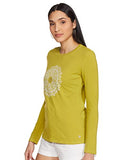 Enamor Women'S Graphic Print Slim Fit Nightwear (E157_Leaf W/Mandala_S)